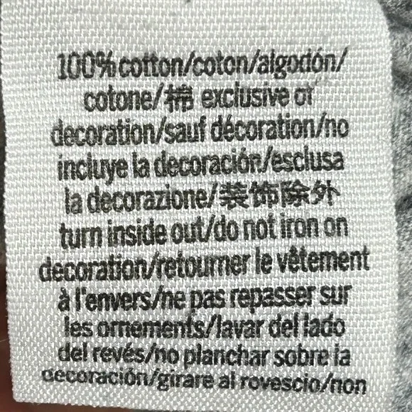 Victoria's Secret PINK Long Sleeve T-Shirt Heather Grey Logo Crew Neck XL - Picture 5 of 8